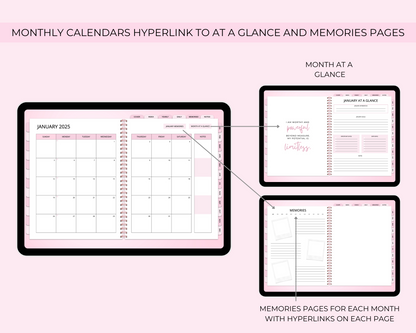 2026 Simply Elegant Digital Planner in Pink