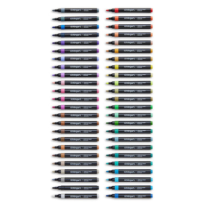 Acrylic Paint Markers Variety Set – 48 Colors, 2mm Bullet Tip, Water-Based, Multi-Surface